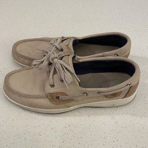 Sperry Women’s Size 7M Bluefish Two Eye Boat Shoe Oatmeal STS 83597